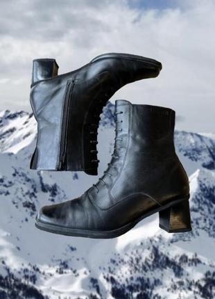 Кожаные сапоги на каблуке tamaris оригинальный