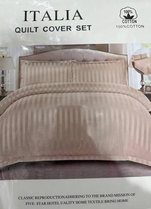 Новинка постельное белье комплект стайп сатин3 фото