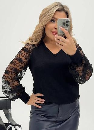 Кофта ангора,чорна,46-60