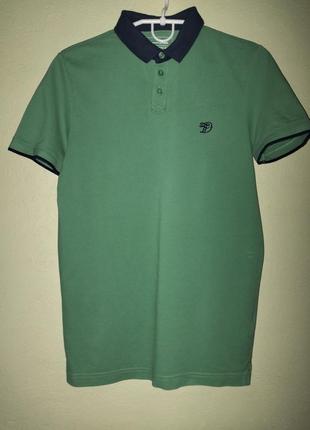 Футболка поло зелена чоловіча tom tailor denim