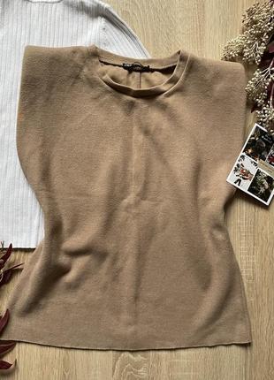 Жилетка безрукавка в рубчик з наплічниками