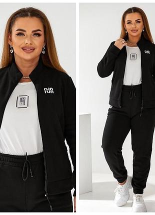 Костюм флис полар,черный,42-62