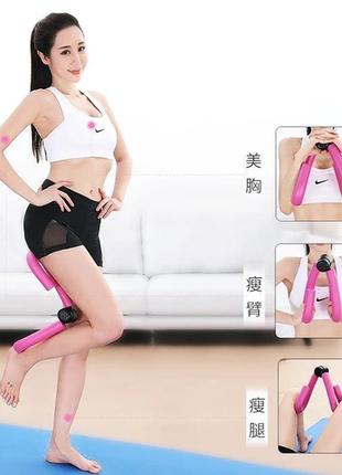 Многофункциональный зажим для ног для фитнеса с утолщенной пружиной из пеноматериала pink