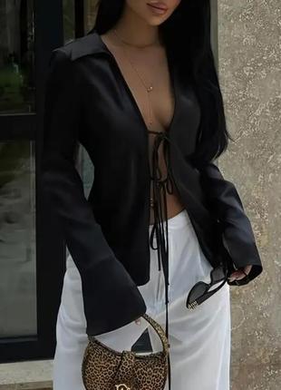 Zara блуза из сатина