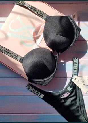 Купальник со стразами большой пуш-ап bombshell shine victoria's secret original s xs m l 34a 32b 70b 75a 75b 75c 34b 34c