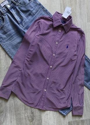 Polo ralph lauren женская рубашка в полоску, сорочка, блузка, блуза