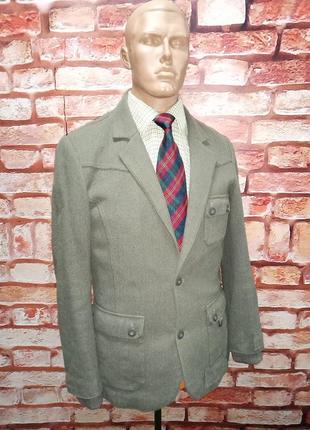 Піджак френч h&amp;m вовна/віскоза вінтажний 00-е