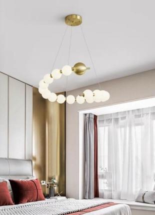 Люстра сучасна підвісна перлина valeso g3974-15+1 copper 36w