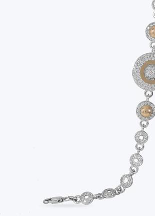 Срібний браслет із золотом