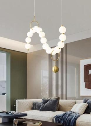 Люстра сучасна підвісна перлина valeso g3977 copper 37w