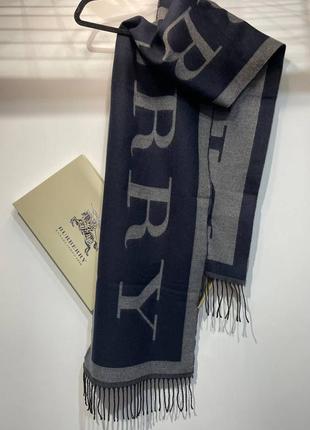 Шарф мужской кашемировый burberry барбери в клетку бежевый
