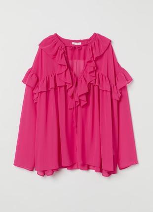 Шифоновая блузка с оборками h&m
