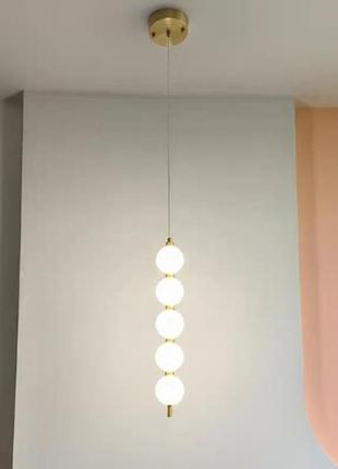 Люстра сучасна підвісна перлина valeso g3871-5 copper 12w