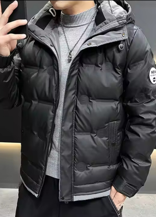 Пуховик мужской на утином пухе бренд max taste р. xl-2xl с капюшоном