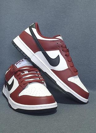 Кросівки - nike dunk low dark team red black - оригінал 4