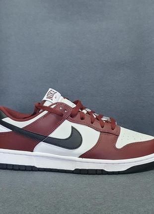 Кросівки - nike dunk low dark team red black - оригінал 5
