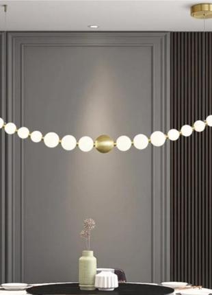 Люстра современная подвесная жемчужина valeso g3872-15 copper 27w