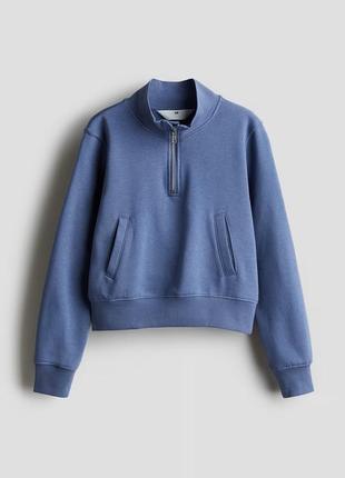 8-10/10-12 років h&m нова фірмова толстовка на півзастібці зіпка світшот дівчинці