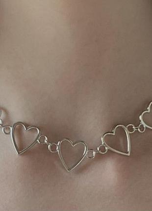 Чокер сердечка
