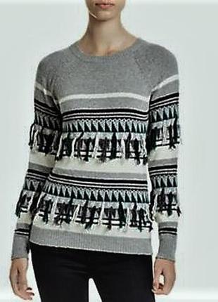 Оригінальний брендовий п/вовняної "ісландський" светр l (48-50 р )