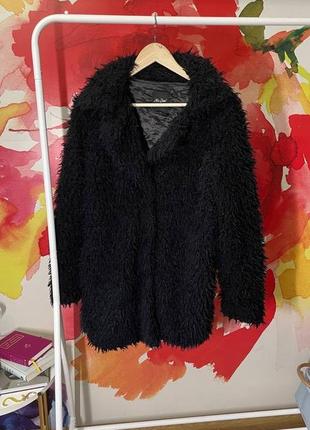 Черное седди меховое пальто me jane размер s2 фото