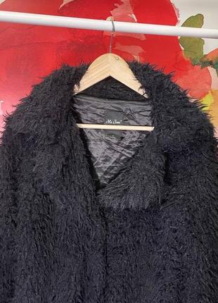 Черное седди меховое пальто me jane размер s4 фото