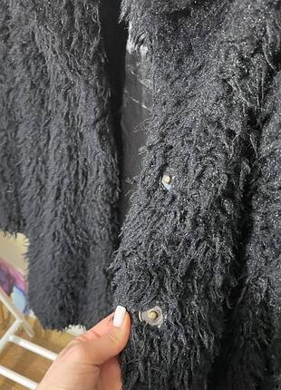 Черное седди меховое пальто me jane размер s8 фото