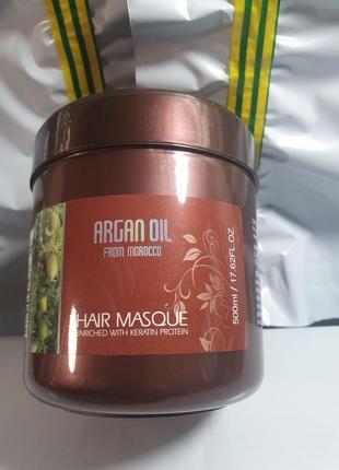 Keratin protein маска для волос с протеинами и кератином 500 мл, morocco argan oil clever