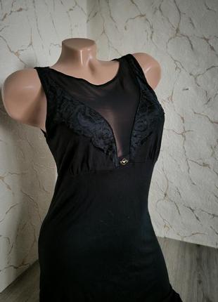 Ночнушка   armani ,ночная рубашка чёрная трикотаж ,44-46 р