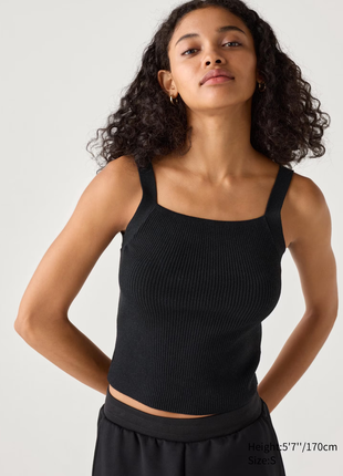 Трикотажный ребристый топ uniqlo