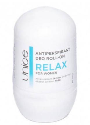 Женский шариковый дезодорант - антиперспирант unice relax, 40 мл