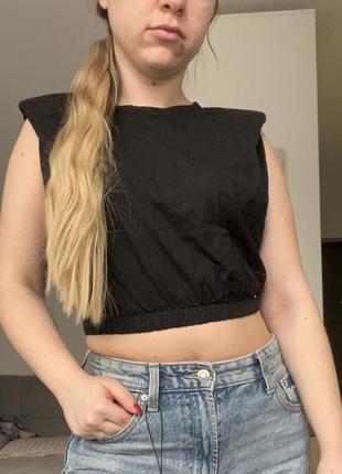 Топ с плечиками zara