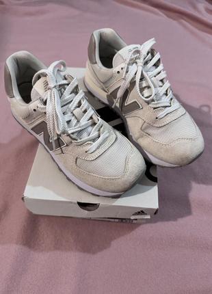 Кожаные кроссовки new balance 574