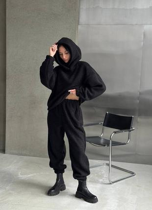 Теплый женский спортивный костюм тедди