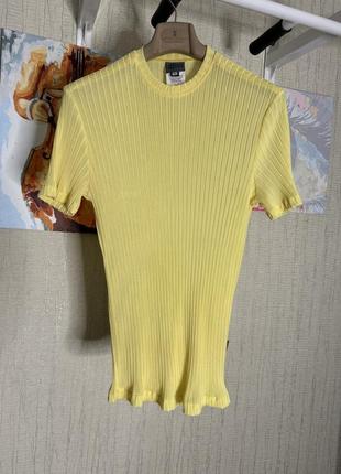 Футболка жёлтая женская versace jeans couture,made in italy
