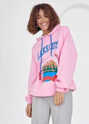 Розовое худи lake city 🎀