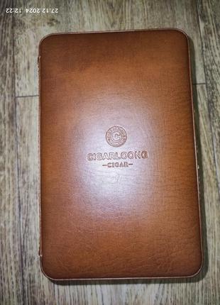 Cigarloong сигарный футляр хьюмидор из кедрового дерева и кожи
