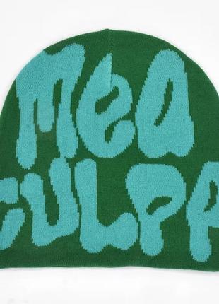 Мужская / женская / унисекс зимняя шапка "mea culpa"