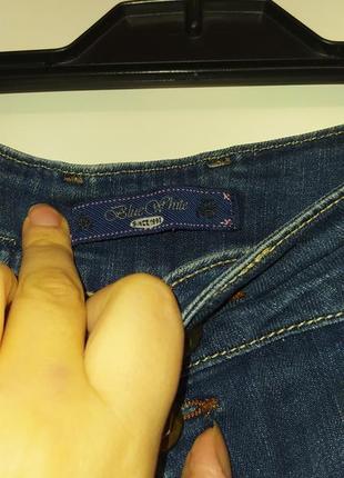 Круті джинси з високою талією blue white4 фото