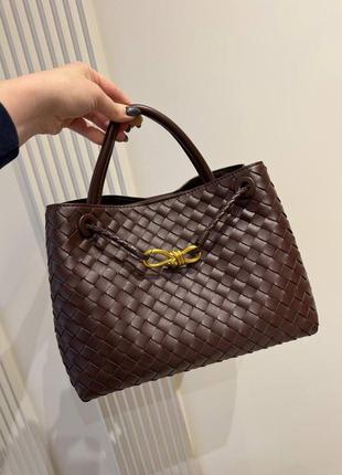 Преміальна брендова жіноча шкіряна шоколадка коричнева сумка
