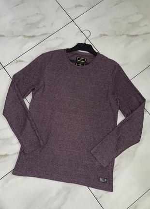 Чоловічий тоненький котоновий бордовий светр джемпер koton m (46)