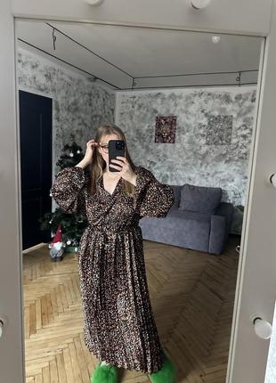 Длинное платье плиссе