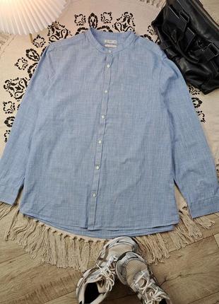 Брендовая стильная рубашка без ворота в клетку f&amp;f🩵