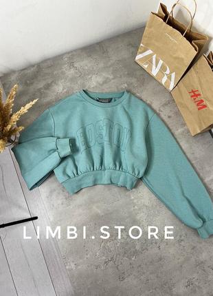 🌷укороченный свитшот с объемной надписью primark zara bershka mango stradivarius h&m puma