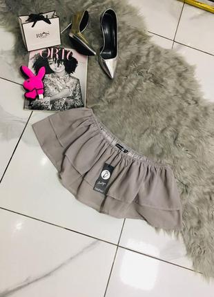 Шифоновый укороченный топ boohoo s