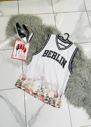 Белая мужеская теннисная майка berlin primark л