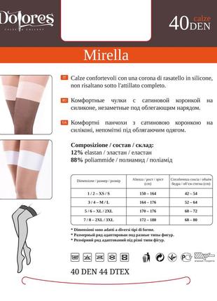 Чулки dolores "mirella" 40 den