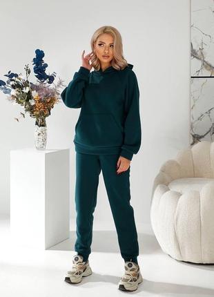 Теплый спортивный костюм трехнить на флисе 42-44/46-48/50-52