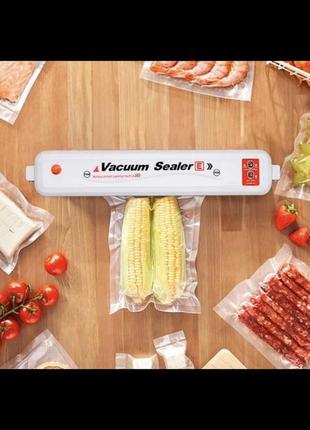 Вакуумный упаковщик продуктов vacuum sealer кухонный вакууматор для дома прибор для вакуумной упаковки еды