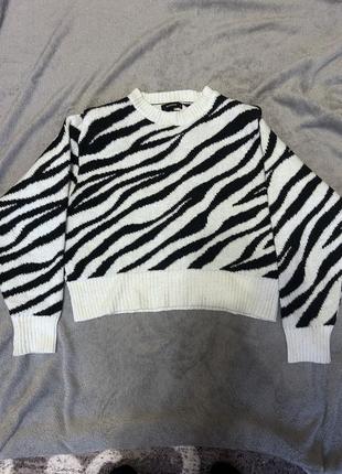 Светр принт-зебра